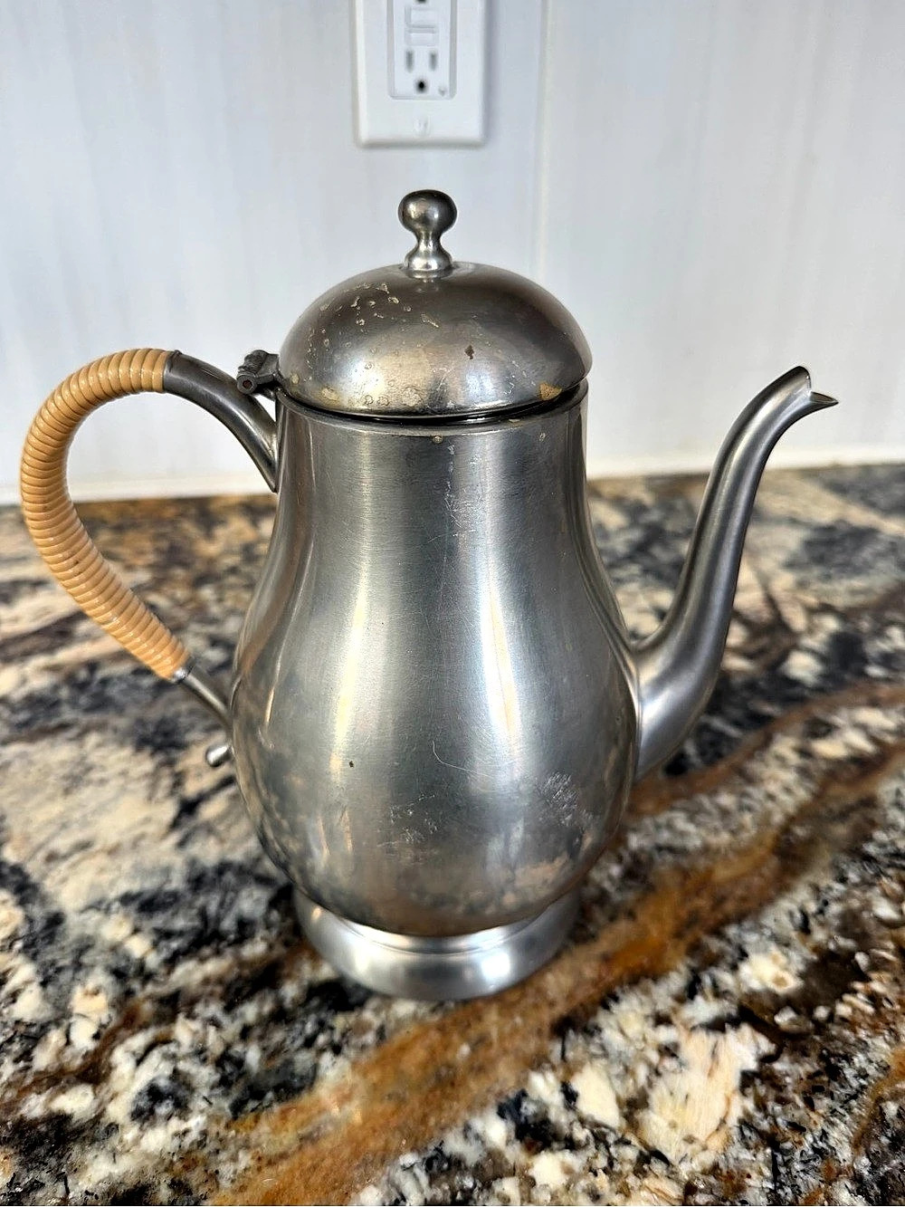 Queens Art Pewter Danish Quality Pewter Teapot / Pitcher No. 138 Silver